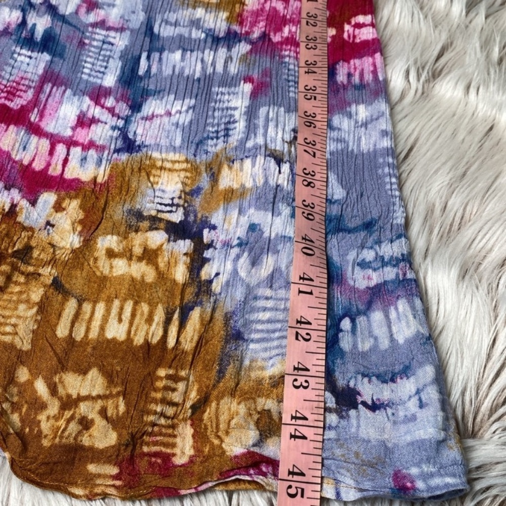Earthbound Tie Dye Wide Leg High Waisted Boho Pants Medium - Picture 4 of 9